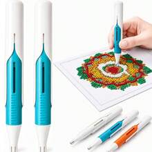 1/2/3 Sets Boîte de Stylo de Peinture de Diamant Automatique, Distribution Automatique de Perles, Rangement Facile, 3 Couleurs Disponibles, Convient aux Débutants, Artisanat DIY pour Adultes, Outils de Peinture de Diamant 5D, Passionnés de Peinture de Diamant, Cadeaux de Noël, Cadeaux d'Halloween - A - Voir 15
