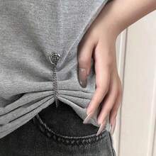 4pcs/Set Adjustable Camellia Cuff Clips, Pants Leg Shortener Buttons - Alloy Material, Detachable Hem Clips - Multicolor - View 3