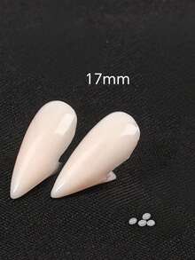 1 Pair Resin Fangs, Suitable For Cosplay Props, Vampire Teeth, Zombie Teeth, Tiger Teeth, Christmas Costume Accessories - Multicolor - View 8