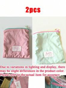 4/2/1pc Mini Portable Multi-Function Makeup Bag, Soft Small Capacity Solid Color Storage Pouch For Cosmetics Skincare Phone Daily Essentials, Travel Bag For Home Bathroom Beach Vacation Gift - Multicolor - View 19