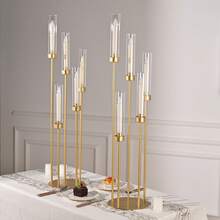 4pcs Metal 5Arm Candelabra Tall Floor Candle Holder With Acrylic Lampshade For Wedding Table Centerpieces ,39.4'' Gold Floor Candelabra Candlesticks Holder For Birthday Party Mother's Day Gift Home Decoration Event Decor Party Supplies - 金(4件) - 查看 3