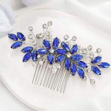 1pc Elegant Iron Hair Comb Bridal Wedding Hair Accessory All Seasons - Blue - View 10