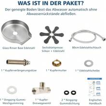 Einbau-Glasspüler für Küchenspüle und Bar, Ein-Knopf-Tassen- und Flaschenspüler – Ideal für schnelles Barista-Reinigen, Vorspülen von Babyflaschen und verdeckte Montage auf der Arbeitsplatte - A - Übersicht 8