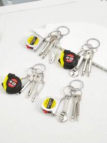 Men's Portable Mini Wrench Keychain, Creative Minimalist Adjustable Metal Universal Wrench, Multi-Function Key Chain With Screwdriver And Pliers - Multicolor - View 5