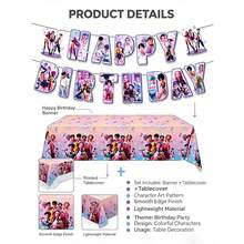 KPop Demon Hunters K‑Pop Demonhunters Support Pennants, Fan Hanging Flags For K‑Pop Enthusiasts, Exquisite And Fashionable Design, Easy Installation, Suitable For Dorm Wall Decor, Live Event Support, Theme Party, Live Stream Background Setup; Multi-Scenario Style Accessories And Wall Decor, Meeting Various Aesthetic Scene And Theme Arrangement Needs - Multicolor - View 3