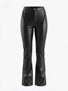 Fashionable Casual Everyday Wear Pants - Black - View 5