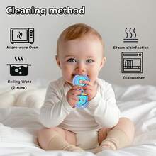 1pc Baby Silicone Remote Control Teether, Cartoon Elephant Shaped Soothing Toy, Teething Toy For Babies, Helps Prevent Finger Sucking, Relieves Teething Itch, Flexible Finger Toy, Portable, Birthday Gift - Multicolor - View 4
