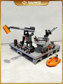 SALYWEE DIY Assembly Toy, Building Block, Offshore Oil Fields(310+Pcs), Car Repair Shop(440+Pcs), Decorative Ornaments, Birthday Gifts - Multicolor - View 3