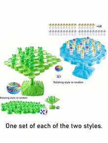 1 Set (Frog Balance Tree + 50 Frog Puzzle Pieces) Concentration Training Board Game, Balance Tree Frog Board Game, Relationship Building Tool, Educational Game, 2-Player Educational Board Game, Suitable For Daily Life, Party Games And Activities, Party Gift Multi-Player Desktop Stacking Interactive Toy, Suitable For Family Gathering Games, Best Gift For New Year And Birthday! - Multicolor - View 5