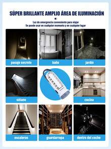 MOREKA linterna de luz de emergencia portátil, luz LED 3 en 1, luz para acampar al aire libre, puede ser portátil o iluminación interior - Blanco - Ver 6