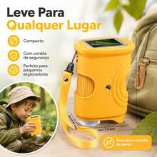 Brinquedo Microscópio Digital Infantil Portátil Zomm 1000x - Amarelo - Visão 10