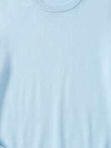 GRDR Men's Versatile Solid Color Crew Neck Long Sleeve Casual Sweater - Baby Blue - View 5