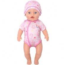 Doll Rompers, Including Printed Head‑Wrap Hats And Short‑Sleeve Bodysuits, Fine And Smooth Stitching, Suitable For 36‑45‑Centimeter / 14‑18‑Inch Newborn Dolls, Perfect For Parent‑Child Interaction, Ideal Holiday Gifts (Dolls Not Included) - Multicolor - View 9