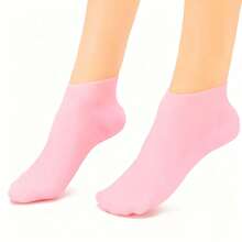 1/2 Pairs Reusable Silicone Foot Mask Set, Waterproof & Moisture-Locking, Soft & Elastic & Breathable, Suitable For Home Essential Oil Care, Improves Rough Skin & Dry Lines, Unisex Winter Skincare Tool - Multicolor - View 7