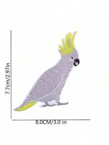 Explosions Clothing Accessories Parrot Bird Embroidery Patch DIY Applique Exquisite Small Animal Embroidered Sticker Parrot Hornbill Patch Cartoon Bird Adhesive Backing Embroidery Patch Jeans DIY Distressed Decoration Patch - Parrot - View 5