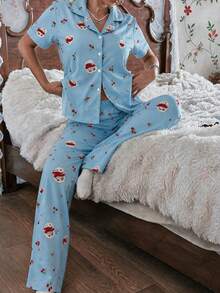 Milan-Patterned Pajama Set – Designed For Those Seeking A Blend Of Elegance And Comfort, This Pajama Set... - White - View 7