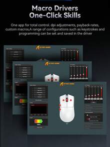 Mouse Gaming Bluetooth Nirkabel ATTACK SHARK, Daya Tahan Baterai Lama, Tiga Mode, Ringan - View 11