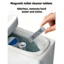 4-Piece Magnetic Toilet Cleaner, Durable, Chemical-Free, No Stains - Black - View 9