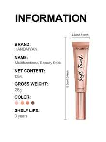 HANDAIYAN Matte Sponge-Tip Blush Stick: Natural, Rosy Glow; Highlighting, Contouring, And Contour-Defining; Subtle Shimmer Liquid Blush Stick-Perfect For Halloween, Christmas, Fall, Winter, And Everyday Makeup Looks - C1 - View 5