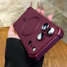 Magnetic Shockproof TPU Phone Case, Compatible With IPhone 18 Pro Max 17 16 15 14 13, Supports Wireless Charging - Cherry Red - View 6