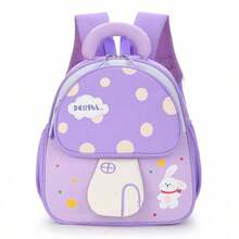 1pc Forest Fairy Tale Style Children's Backpack, Mushroom House & Rabbit Pattern Kindergarten School Bag For 3-5 Years Old Boys & Girls, Lightweight Double Shoulder Storage Bag - Multicolor - View 13