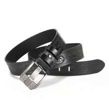 1pc Men's Casual Style Belt, Suitable For All Seasons, Daily And Work Use - Black - View 8