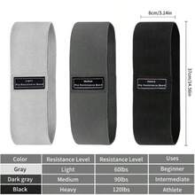 1pc Elastic Resistance Band, Fitness Pull Band, Gym Accessory, Sports Home Workout Resistance Band - Grey Tones - View 6