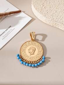 Herseygold 1 pieza colgante de moneda otomana para bufanda, hebilla de bufanda para mujer con moneda árabe chapada en oro, accesorio de moda para mujer para boda y festival de Oriente Medio - Dorado - Ver 9