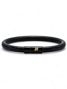 diffone Gelang Tali Lilin 6mm Buatan Tangan Bergaya, Warna Hitam, Mudah Dikaitkan, Gelang Lengan Pria untuk Pesta, Perhiasan Pria - Gelang tali lilin pria - View 8