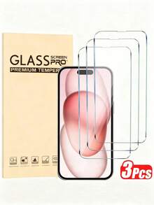 3片裝 [2026新款] 9H鋼化玻璃螢幕保護貼，相容 iPhone 18 Pro Max/18 Pro/17/17 Pro/17 Pro Max/16/16 Plus/16 Pro/16 Pro Max/15/15 Plus/15 Pro/15 Pro Max/14/14 Plus/14 Pro/14 Pro Max，防刮防指紋零氣泡超清晰，易於安裝 - 無色 - 查看 42