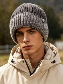 1pc Colorblock Knit Hat, Windproof, Sun Protection, UV Protection, 3D Texture, Foldable, Fashionable, Versatile, Elegant, Soft & Comfortable, Breathable, Multi-Functional, Flattering, Face-Slimming, Suitable For Beach, Outing, Hiking, Cycling, Travel, Commute, Outdoor, Street, Date, Trekking And Various Occasions - A - View 3