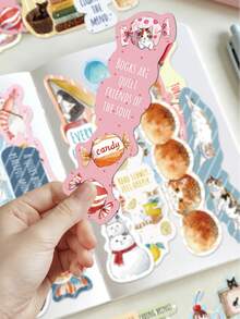 30pcs Watercolor Cat Paper Bookmarks-Hand-Painted Cute Kitty Page Markers, Aesthetic And Soothing Reading Accessories, Book Club Gifts & Presents For Cat Lovers - 30pcs/pack - View 7
