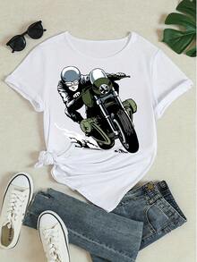 Women T-Shirts - 白色 - 查看 4