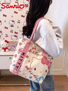 Hasbro 1pc New Cute Cartoon Women's Large Capacity Tote Bag/Shoulder Bag/Travel Bag, Cute Cartoon Multi-Functional Commuter Bag, Suitable For Travel, School, Work, Outing, Portable And Fashionable, Easy To Carry, Perfect For Vacation And Fitness. Beach Vacation Beach Bag Selection,Bedroom Room Decor,Back To School - Multicolor - View 11