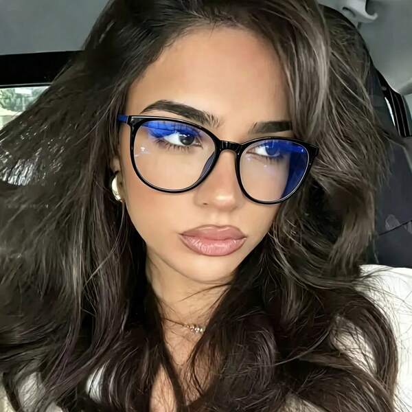 1pc Unisex Decorative Glasses, Vintage Round Frame, Retro Style, Minimalist Texture, Lightweight Material, Suitable For Long-Term Wear