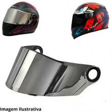 Viseira Capacete Ls2 Ff358 / Fw3 Gt Mormaii Cromada Espelhada Fechado - Viseira Cromada Espelhada - Visão 9