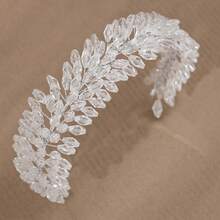 1pc Elegant Iron Hairband Bridal Wedding Hair Accessory, Suitable For All Seasons - Silver - View 2