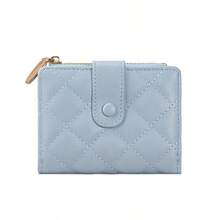 Travel Wallet Quilted Coin Purse Integrated ID Card Holder Organizer Bag - Multicolor - View 13
