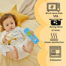 1pc Baby Silicone Remote Control Teether, Baby Teething Toy, Soothing Toy, Teething Toy For Babies, Suitable For Children's Daily Flexible Finger Movement, Relieve Itchy Gums, Convenient To Carry, Birthday Gift - Multicolor - View 3