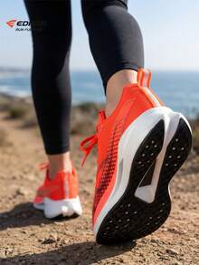 EDIXIM Summer New Professional Running Shoes Unisex Casual Shock-Absorbing Mesh Anti-Slip Lightweight Breathable Wide Soft Sole Athletic Shoes - Red - View 10