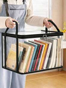 1/3pcs Heavy Duty Transparent Storage Box With Flip Lid, Large Rectangular Stackable Space-Saving Organizer Bin, Toy Transparent Storage Bag, Toy/Clothing Storage Container, College Dorm Essential, Closet Organizer, Transparent Halloween/Christmas Gift Display Bag - Multicolor - View 1