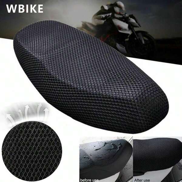 Funda de asiento para patinete eléctrico, funda de malla para asiento de motocicleta, funda de asiento a prueba de sol e impermeable, funda de cojín de asiento transpirable y aislante térmico para bicicleta eléctrica