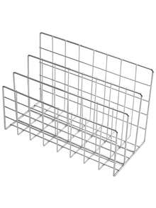 Modern Metal Bookshelf With 3-Tier Storage Baskets, Minimalist Iron Desktop Organizer, Desktop Storage Rack, Bookshelf Storage Rack, Multifunctional Magazine And Newspaper Storage Box, Suitable For Home Office Storage And Decoration - Multicolor - View 11
