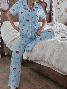 Milan-Patterned Pajama Set – Designed For Those Seeking A Blend Of Elegance And Comfort, This Pajama Set... - White - View 8