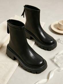 Girls Boots, Autumn/Winter Children Ankle Boots, Boots, Autumn/Winter Baby Girls Boots, Boots, Ankle Boots - Black - View 3