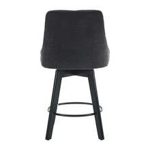 Set Of 2 Dining Chair Grey Minimalist Made Of Chenille For Kitchen And Dining Room - Grey - View 6