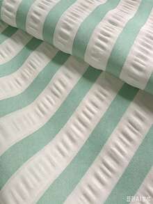 1/16PCS Vintage Minimalist Green & White Striped Lace Table Runner, Reusable Long Tablecloth For Coffee Table, Cabinet, Outdoor Holiday Decor, Suitable For Living Room, Dining Room, Holiday Party, Family Gathering, Wedding Banquet, Birthday Table Decoration - Green - View 6