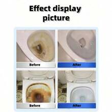 4-Piece Magnetic Toilet Cleaner, Durable, Chemical-Free, No Stains - Black - View 3