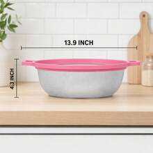 Aesthetic Pink Kitchen Decor Colander (Large/Small Available), Stainless Steel Mesh Food Strainer For Berries & Pasta, Cute Kitchenware Accessories - 10.5" - View 12