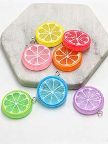 10/20/100pcs Double-Sided Lemon Slice Jewelry Accessories DIY Earrings Pendant Keychain Phone Charm Bag Pendant Doll Machine - Small Lemon Slices - View 5